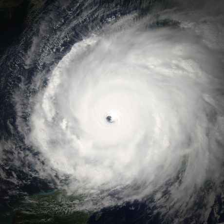 A photo of a hurricane over Florida