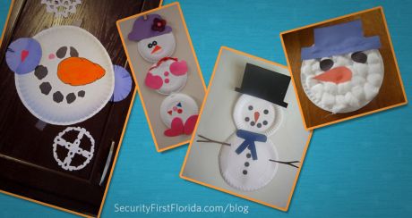 Make a snowman out of paper plates